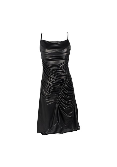 abito plissettato donna nero in poliestere MARINE SERRE | WDR237 RJER0015BK99